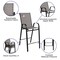 Flash Furniture 5 Piece Glass Bar Patio Table Set with 4 Barstools TLH-073H092H4-GR-GG - alternate 9